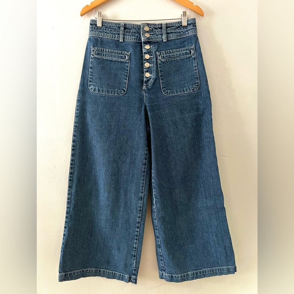 We the Free Jeans Denim Wide Leg Cropped